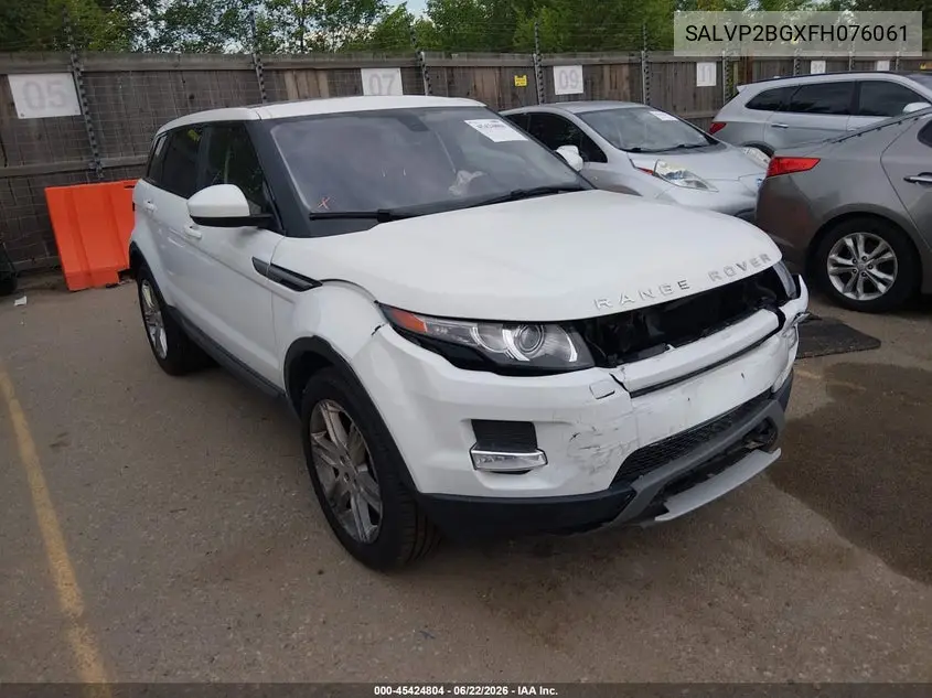2015 Land Rover Range Rover Evoque Pure VIN: SALVP2BGXFH076061 Lot: 45424804