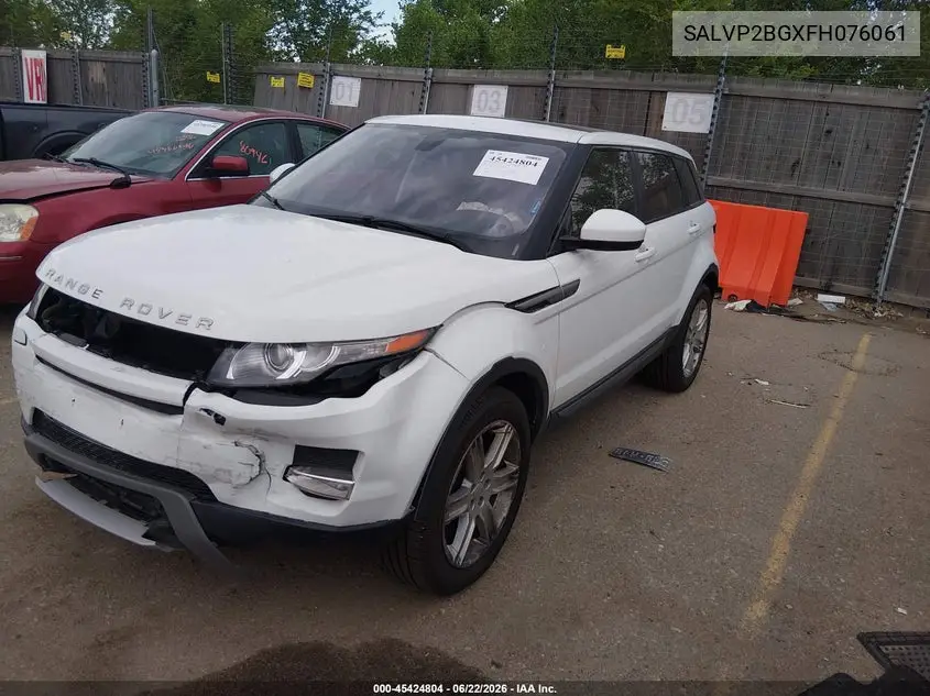 2015 Land Rover Range Rover Evoque Pure VIN: SALVP2BGXFH076061 Lot: 45424804