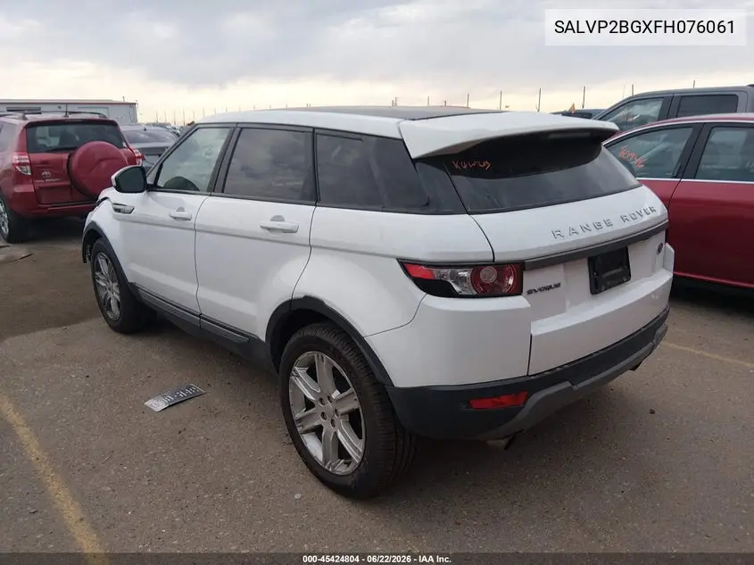 2015 Land Rover Range Rover Evoque Pure VIN: SALVP2BGXFH076061 Lot: 45424804