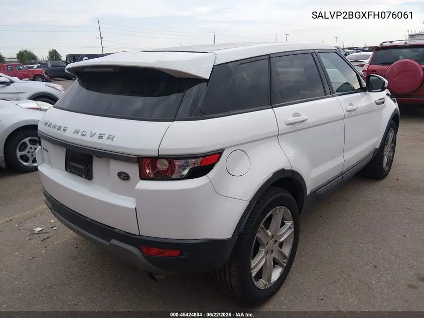 2015 Land Rover Range Rover Evoque Pure VIN: SALVP2BGXFH076061 Lot: 45424804