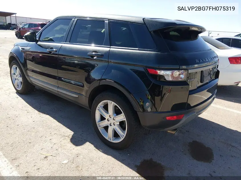 2015 Land Rover Range Rover Evoque Pure VIN: SALVP2BG7FH075319 Lot: 45439131