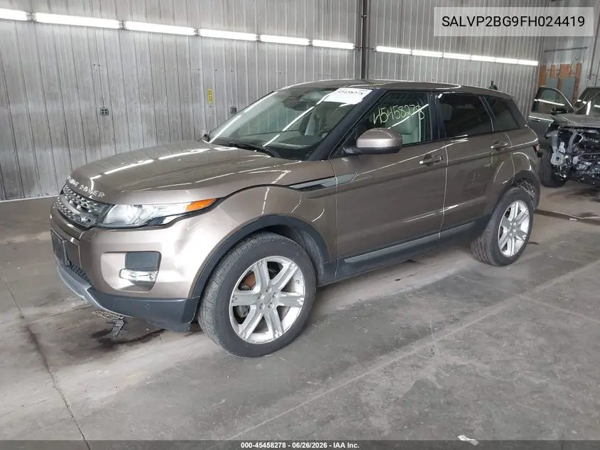 2015 Land Rover Range Rover Evoque Pure VIN: SALVP2BG9FH024419 Lot: 45458278