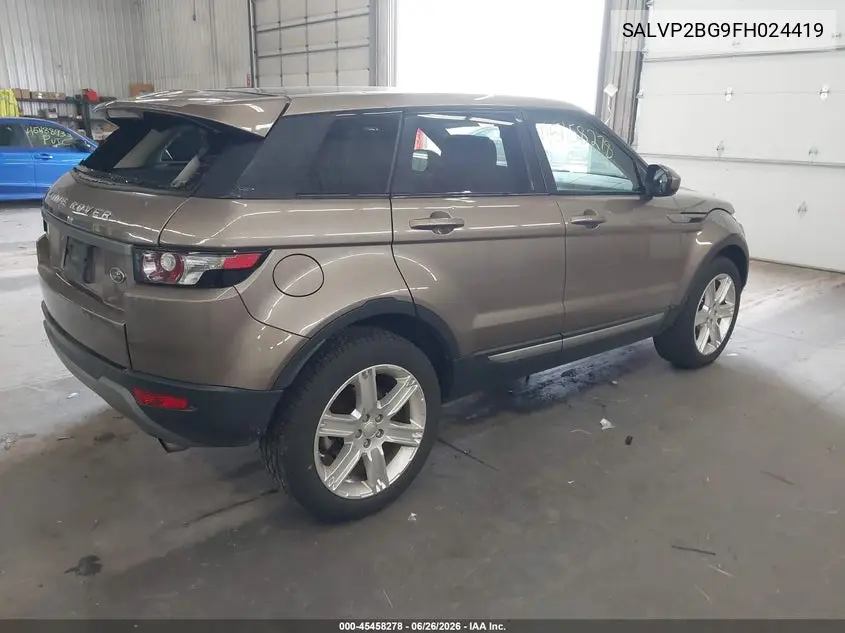 2015 Land Rover Range Rover Evoque Pure VIN: SALVP2BG9FH024419 Lot: 45458278
