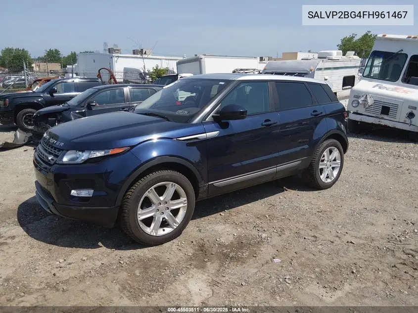 2015 Land Rover Range Rover Evoque Pure VIN: SALVP2BG4FH961467 Lot: 45503511