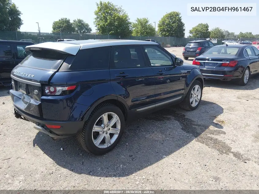 2015 Land Rover Range Rover Evoque Pure VIN: SALVP2BG4FH961467 Lot: 45503511