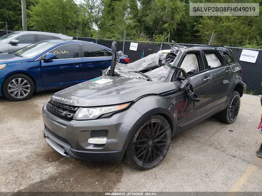 2015 Land Rover Range Rover Evoque Pure VIN: SALVP2BG8FH049019 Lot: 45654215