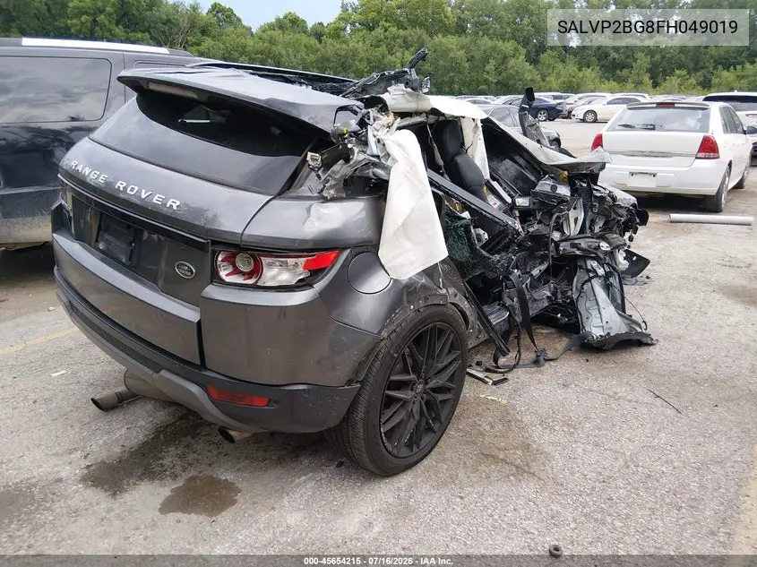 2015 Land Rover Range Rover Evoque Pure VIN: SALVP2BG8FH049019 Lot: 45654215
