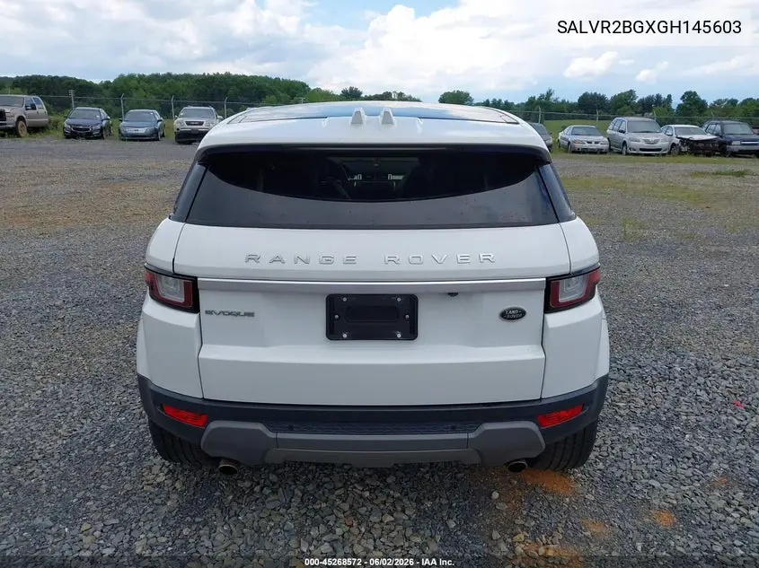 2016 Land Rover Range Rover Evoque Hse VIN: SALVR2BGXGH145603 Lot: 45268572