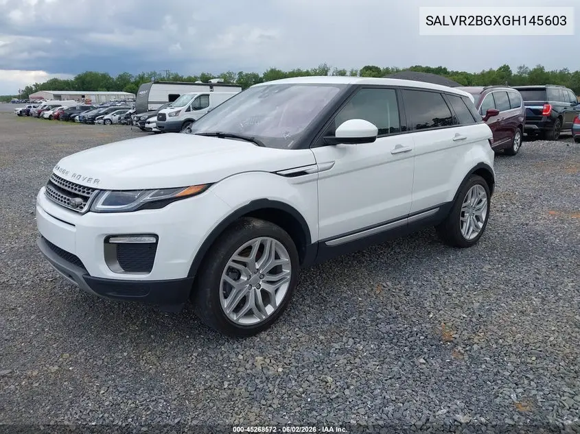 2016 Land Rover Range Rover Evoque Hse VIN: SALVR2BGXGH145603 Lot: 45268572