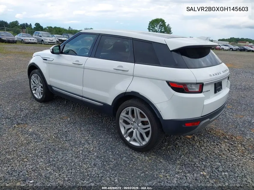 2016 Land Rover Range Rover Evoque Hse VIN: SALVR2BGXGH145603 Lot: 45268572