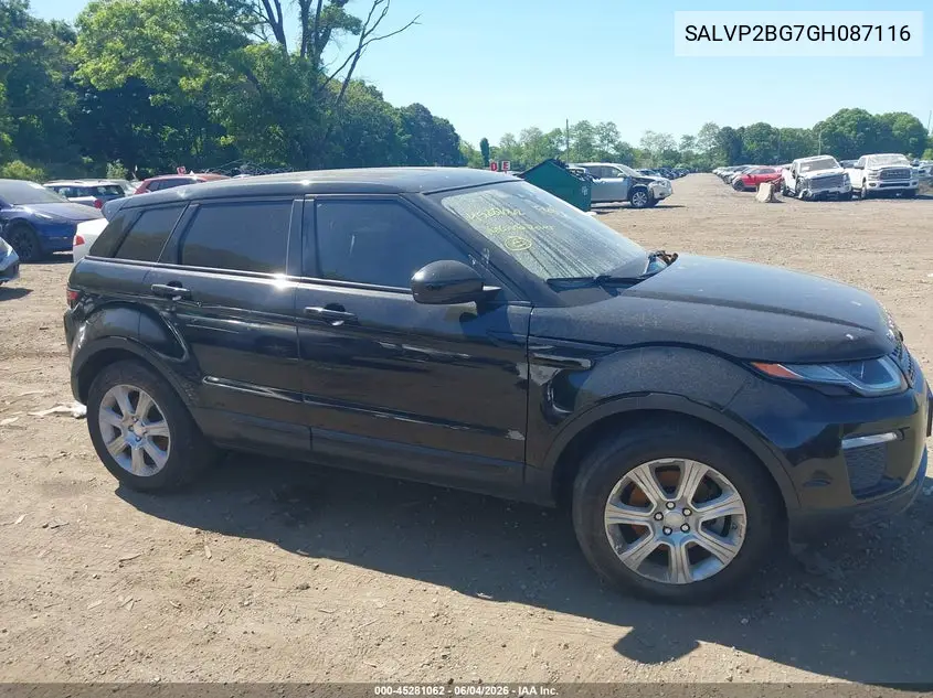 2016 Land Rover Range Rover Evoque Se/Se Premium VIN: SALVP2BG7GH087116 Lot: 45281062