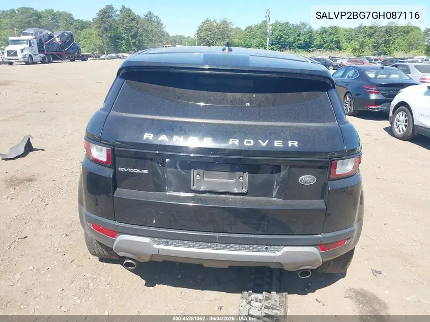 2016 Land Rover Range Rover Evoque Se/Se Premium VIN: SALVP2BG7GH087116 Lot: 45281062
