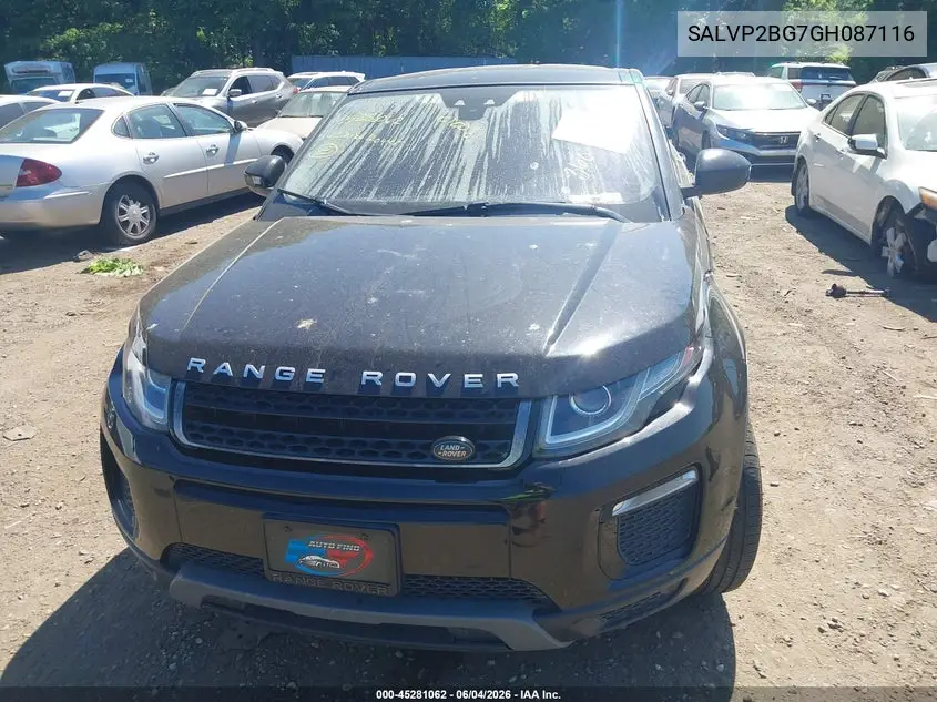 2016 Land Rover Range Rover Evoque Se/Se Premium VIN: SALVP2BG7GH087116 Lot: 45281062