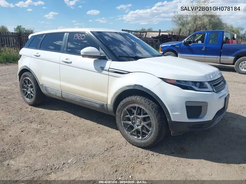 2016 Land Rover Range Rover Evoque Se/Se Premium VIN: SALVP2BG1GH078184 Lot: 45301320