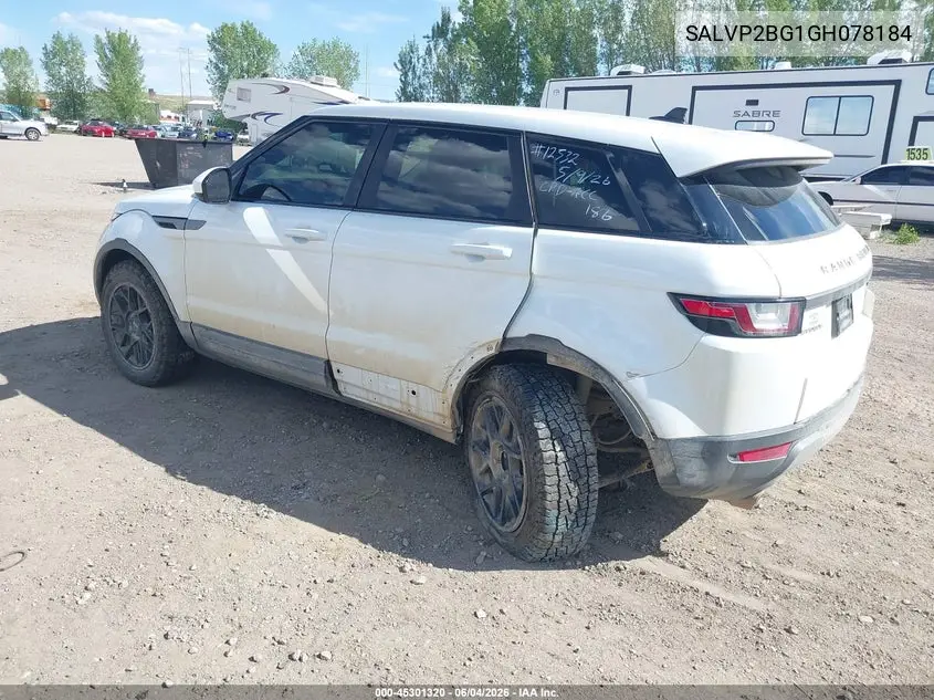 2016 Land Rover Range Rover Evoque Se/Se Premium VIN: SALVP2BG1GH078184 Lot: 45301320