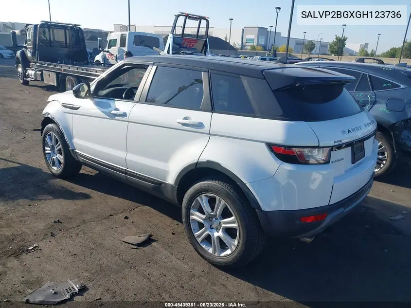 2016 Land Rover Range Rover Evoque Se/Se Premium VIN: SALVP2BGXGH123736 Lot: 45439381