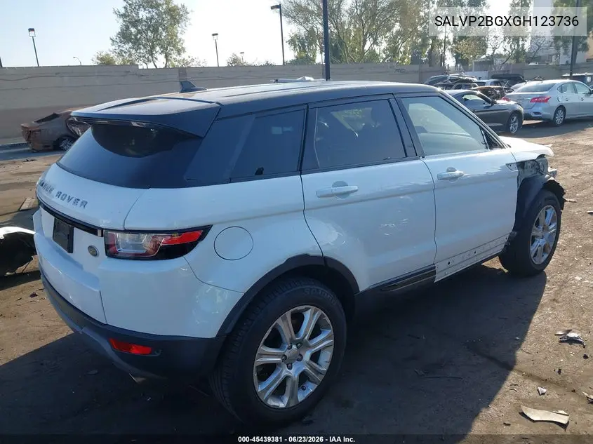 2016 Land Rover Range Rover Evoque Se/Se Premium VIN: SALVP2BGXGH123736 Lot: 45439381