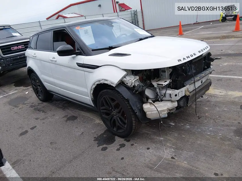 2016 Land Rover Range Rover Evoque Hse Dynamic VIN: SALVD2BGXGH136513 Lot: 45497322