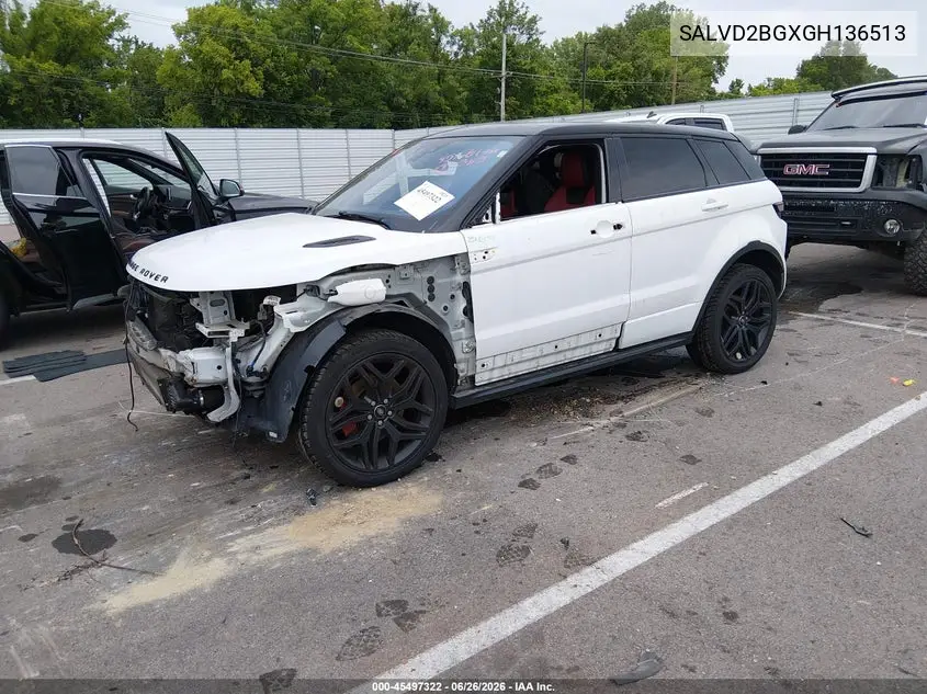 2016 Land Rover Range Rover Evoque Hse Dynamic VIN: SALVD2BGXGH136513 Lot: 45497322