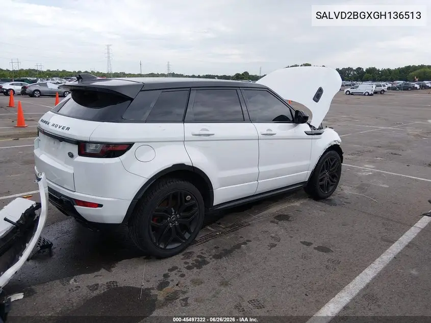 2016 Land Rover Range Rover Evoque Hse Dynamic VIN: SALVD2BGXGH136513 Lot: 45497322