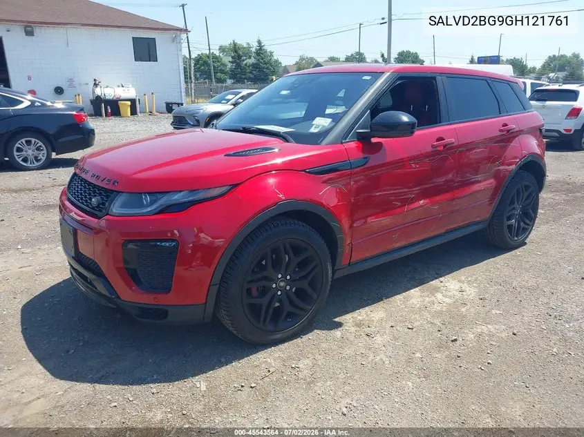 2016 Land Rover Range Rover Evoque Hse Dynamic VIN: SALVD2BG9GH121761 Lot: 45543564