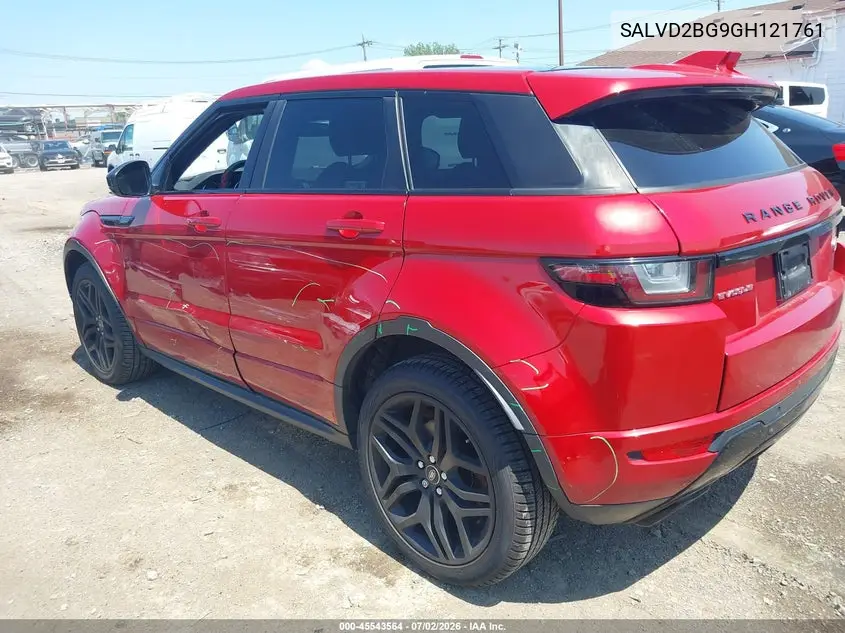 2016 Land Rover Range Rover Evoque Hse Dynamic VIN: SALVD2BG9GH121761 Lot: 45543564