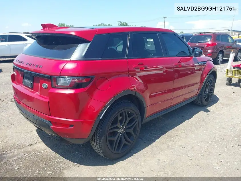 2016 Land Rover Range Rover Evoque Hse Dynamic VIN: SALVD2BG9GH121761 Lot: 45543564