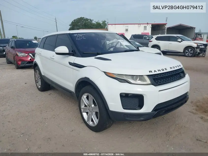 2016 Land Rover Range Rover Evoque Se/Se Premium VIN: SALVP2BG4GH079412 Lot: 45608752