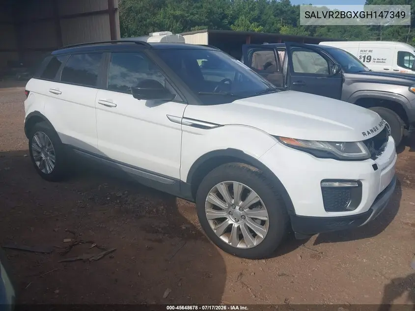 2016 Land Rover Range Rover Evoque Hse VIN: SALVR2BGXGH147349 Lot: 45648678