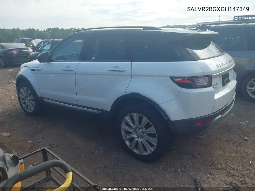 2016 Land Rover Range Rover Evoque Hse VIN: SALVR2BGXGH147349 Lot: 45648678