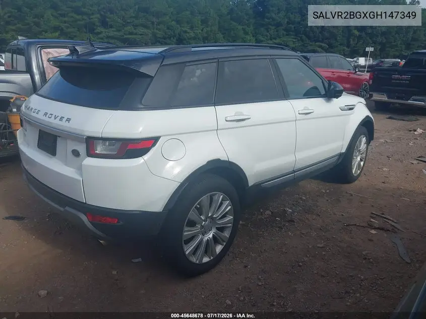 2016 Land Rover Range Rover Evoque Hse VIN: SALVR2BGXGH147349 Lot: 45648678