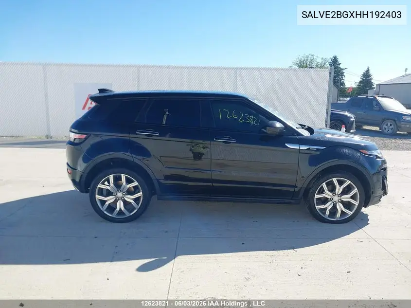 2017 Land Rover Range Rover Evoque Autobiography VIN: SALVE2BGXHH192403 Lot: 12623821
