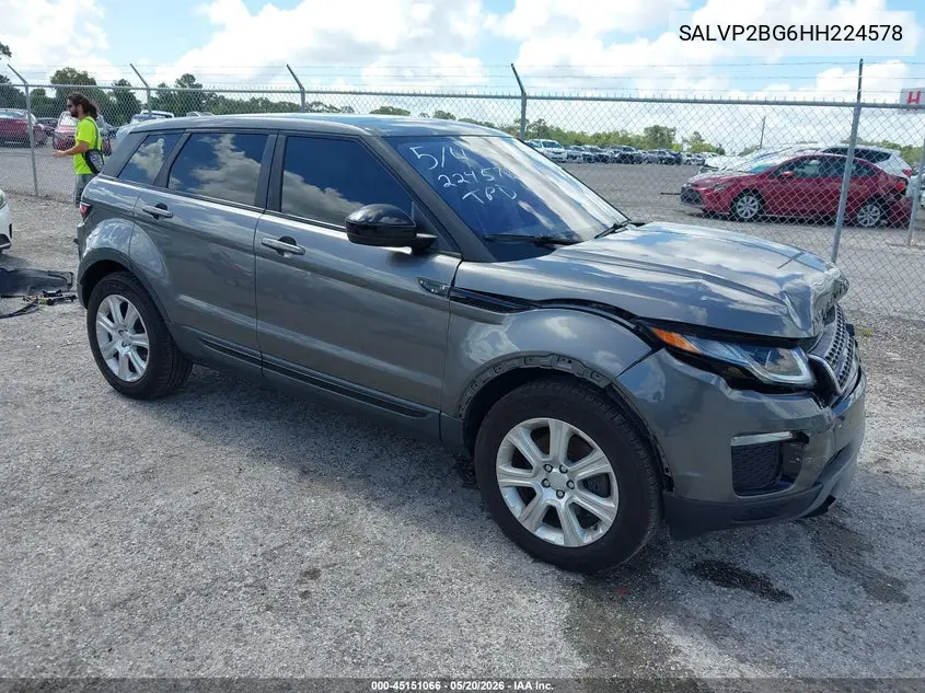 2017 Land Rover Range Rover Evoque Se/Se Premium VIN: SALVP2BG6HH224578 Lot: 45151066