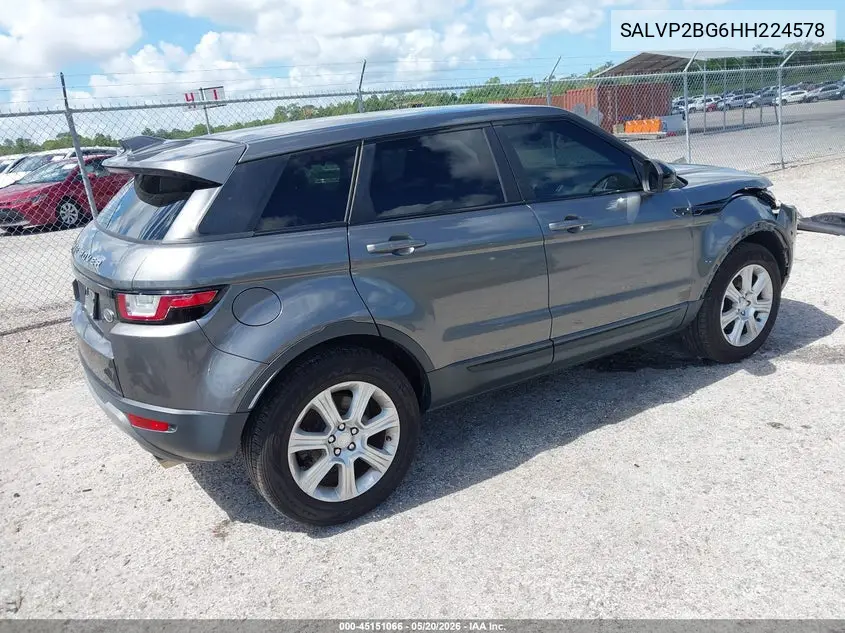 2017 Land Rover Range Rover Evoque Se/Se Premium VIN: SALVP2BG6HH224578 Lot: 45151066