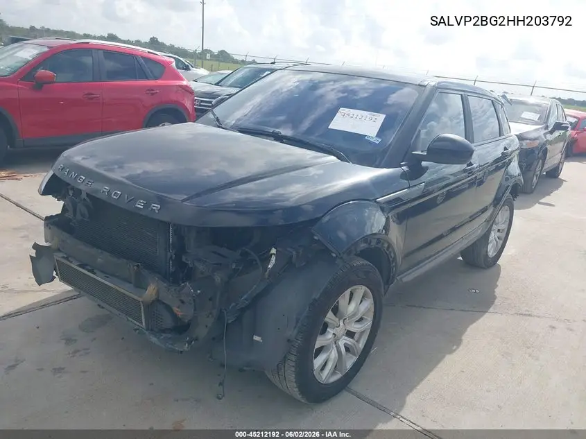 2017 Land Rover Range Rover Evoque Se/Se Premium VIN: SALVP2BG2HH203792 Lot: 45212192