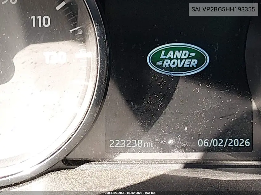 2017 Land Rover Range Rover Evoque Se/Se Premium VIN: SALVP2BG5HH193355 Lot: 45239955