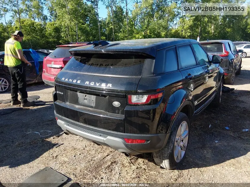 2017 Land Rover Range Rover Evoque Se/Se Premium VIN: SALVP2BG5HH193355 Lot: 45239955