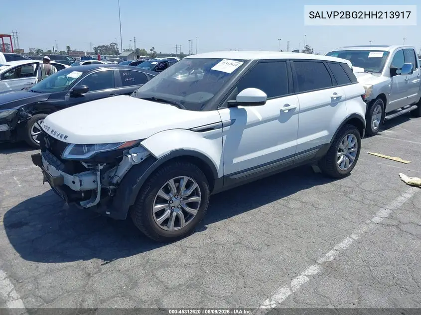 2017 Land Rover Range Rover Evoque Se/Se Premium VIN: SALVP2BG2HH213917 Lot: 45312620