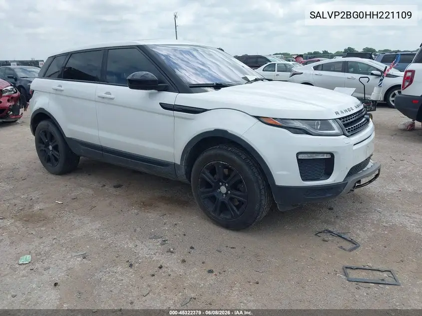 2017 Land Rover Range Rover Evoque Se/Se Premium VIN: SALVP2BG0HH221109 Lot: 45322379