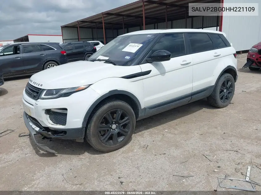 2017 Land Rover Range Rover Evoque Se/Se Premium VIN: SALVP2BG0HH221109 Lot: 45322379