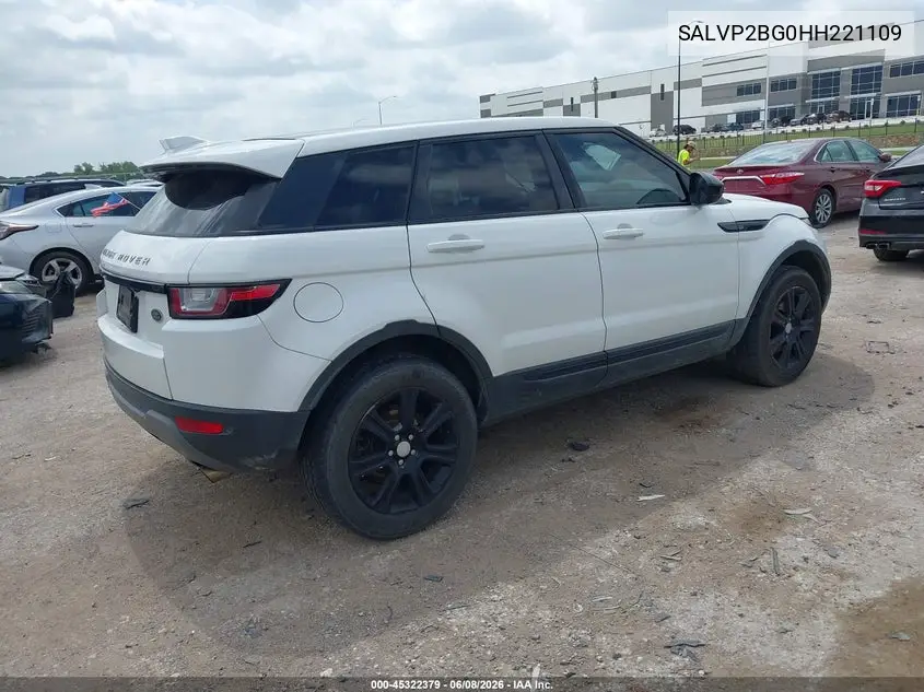 2017 Land Rover Range Rover Evoque Se/Se Premium VIN: SALVP2BG0HH221109 Lot: 45322379