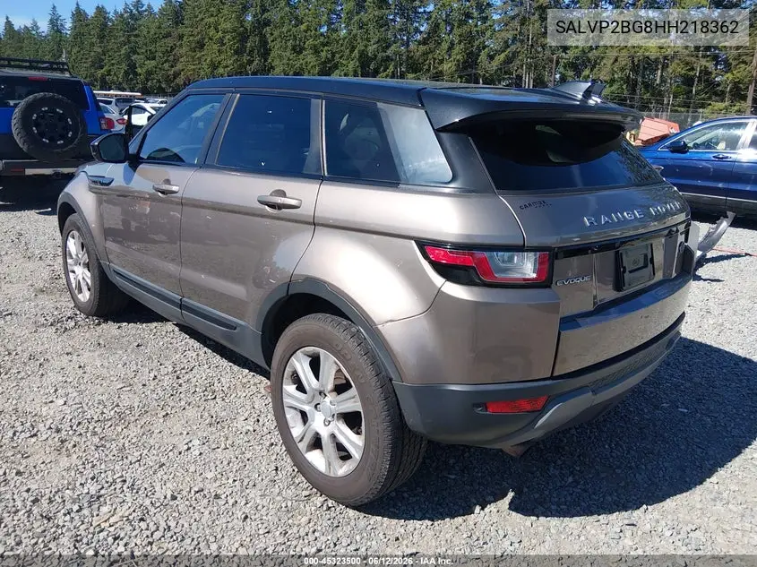 2017 Land Rover Range Rover Evoque Se/Se Premium VIN: SALVP2BG8HH218362 Lot: 45323500