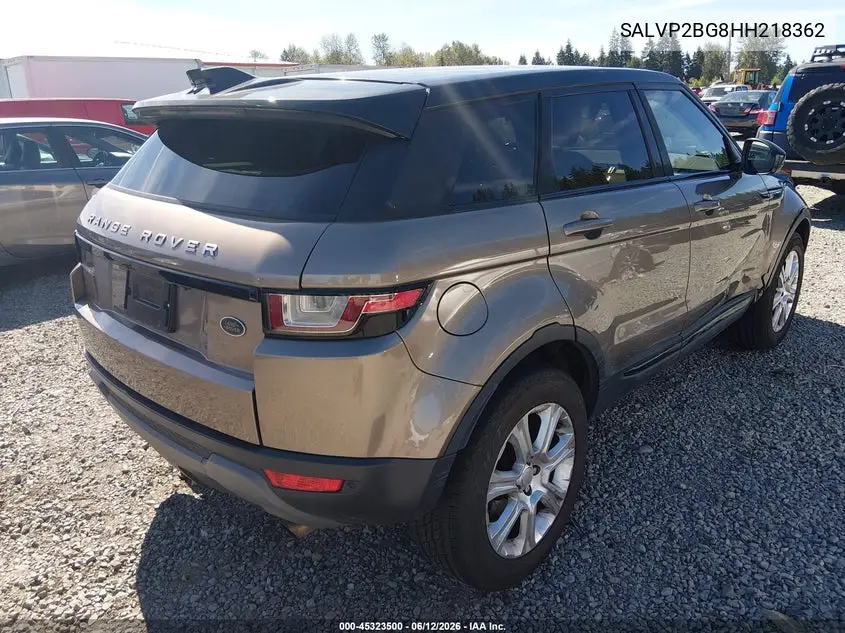 2017 Land Rover Range Rover Evoque Se/Se Premium VIN: SALVP2BG8HH218362 Lot: 45323500