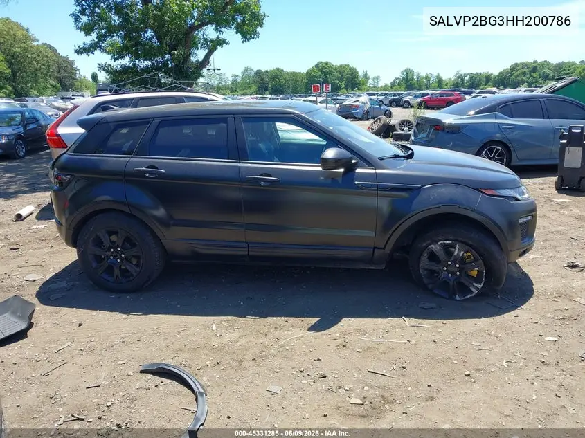 2017 Land Rover Range Rover Evoque Se/Se Premium VIN: SALVP2BG3HH200786 Lot: 45331285