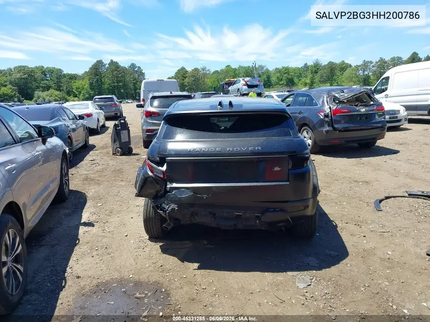 2017 Land Rover Range Rover Evoque Se/Se Premium VIN: SALVP2BG3HH200786 Lot: 45331285