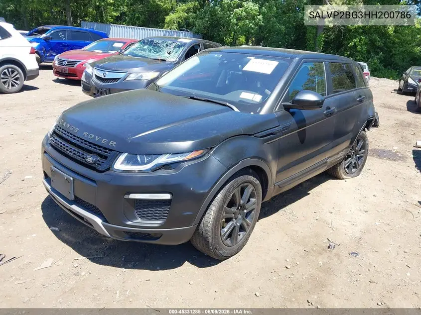 2017 Land Rover Range Rover Evoque Se/Se Premium VIN: SALVP2BG3HH200786 Lot: 45331285