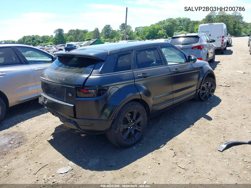 2017 Land Rover Range Rover Evoque Se/Se Premium VIN: SALVP2BG3HH200786 Lot: 45331285