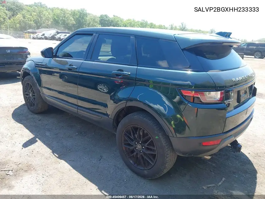 2017 Land Rover Range Rover Evoque Se/Se Premium VIN: SALVP2BGXHH233333 Lot: 45406457