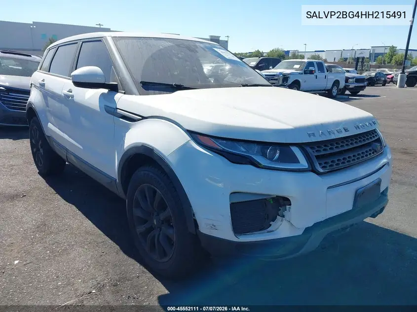 2017 Land Rover Range Rover Evoque Se/Se Premium VIN: SALVP2BG4HH215491 Lot: 45552111