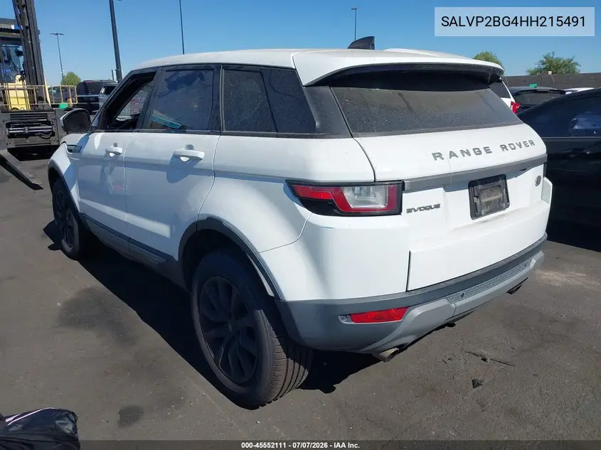 2017 Land Rover Range Rover Evoque Se/Se Premium VIN: SALVP2BG4HH215491 Lot: 45552111
